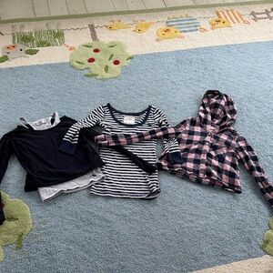 Abercrombie & Fitch Navy, Pink, and Striped Long Sleeve Tees